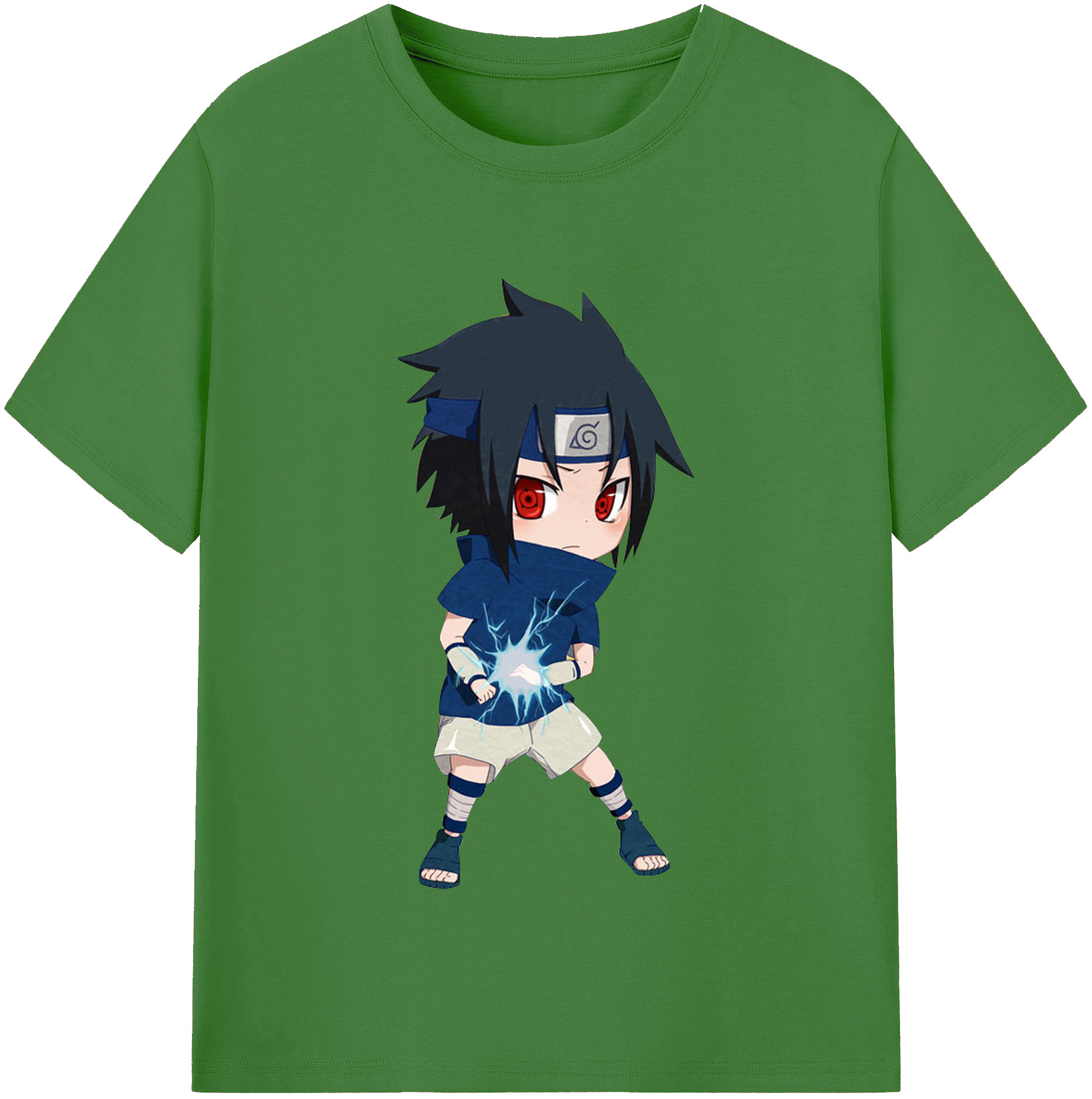 （画像用） NARUTO -ナルト- うちは サスケ Uchiha Sasuke レディースカジュアルプリントTシャツ（綿100％）